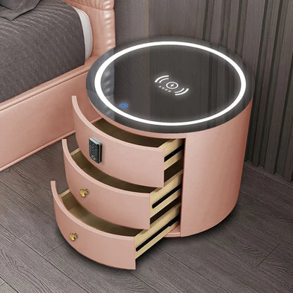 Smart Nightstand with Audio & Fingerprint Lock