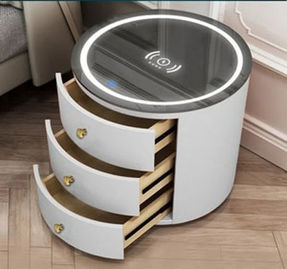 Smart Nightstand with Audio & Fingerprint Lock