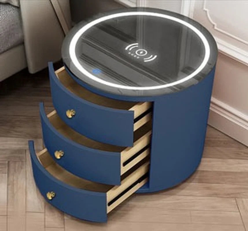 Smart Nightstand with Audio & Fingerprint Lock