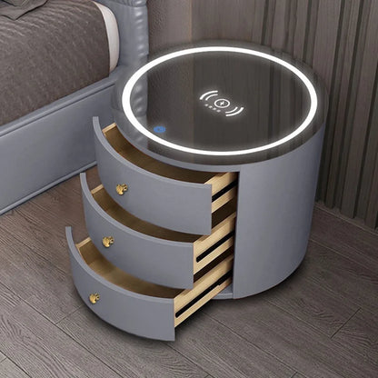 Smart Nightstand with Audio & Fingerprint Lock